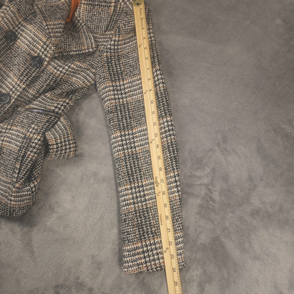 Maralyn & Me Double Breasted Jacket Pea Coat Size XS  Brand Retro Plaid Academia - Picture 12 of 16